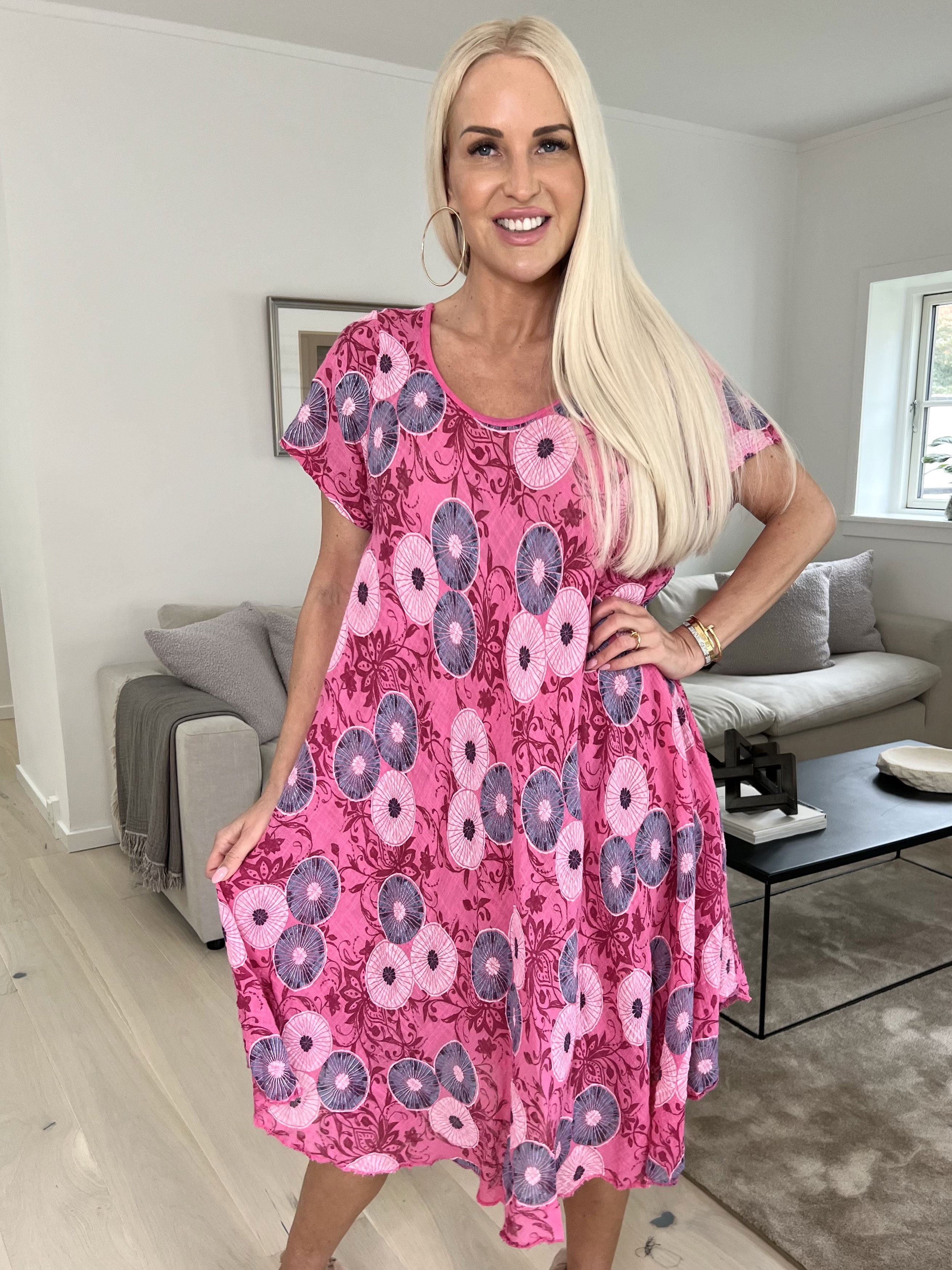 Delphine - Bomuldskjole med motiv